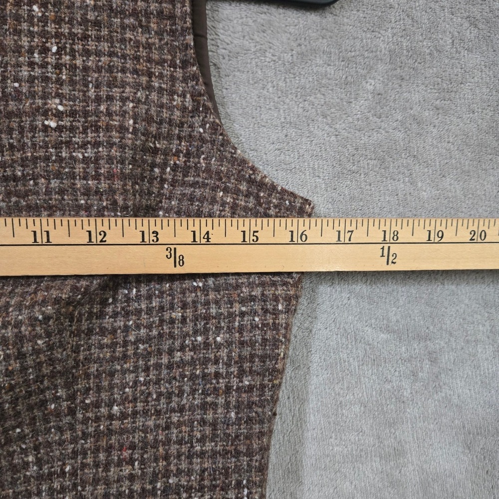 Vtg Moffat Weaver Wool Tweed Vest Skirt 12 Brown Scotland Dark Academia Heritage - Picture 9 of 11